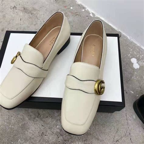 24s white gucci loafer|blue gucci loafers women's.